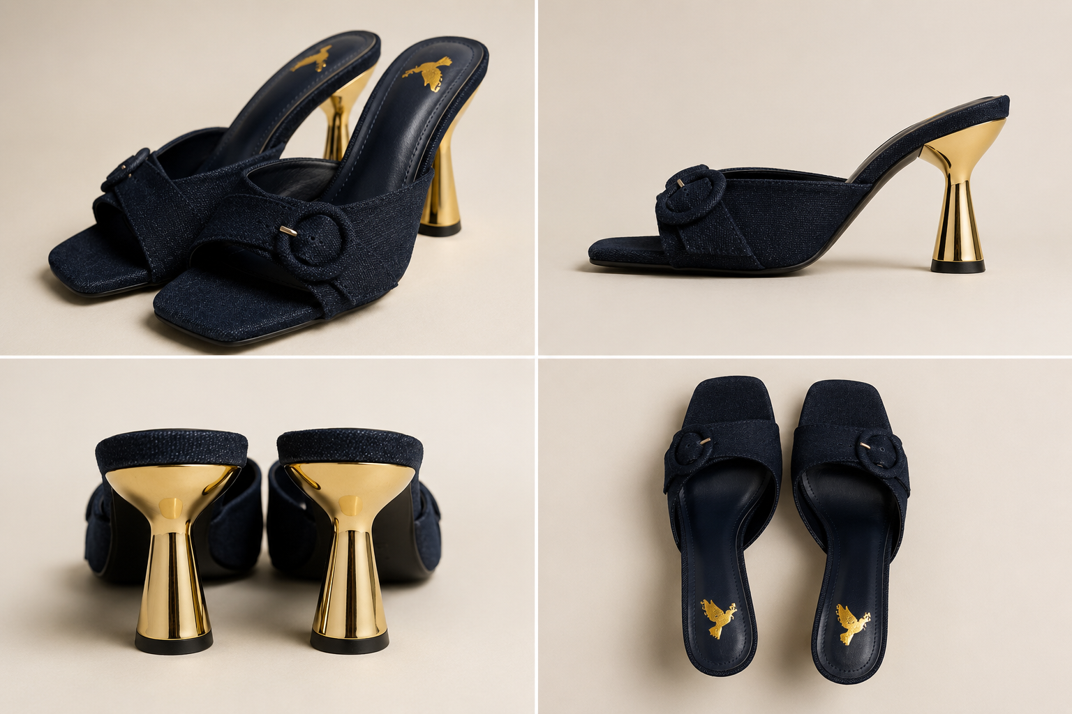 JEANS SLINGBACK HEELS (ZBN-26011)