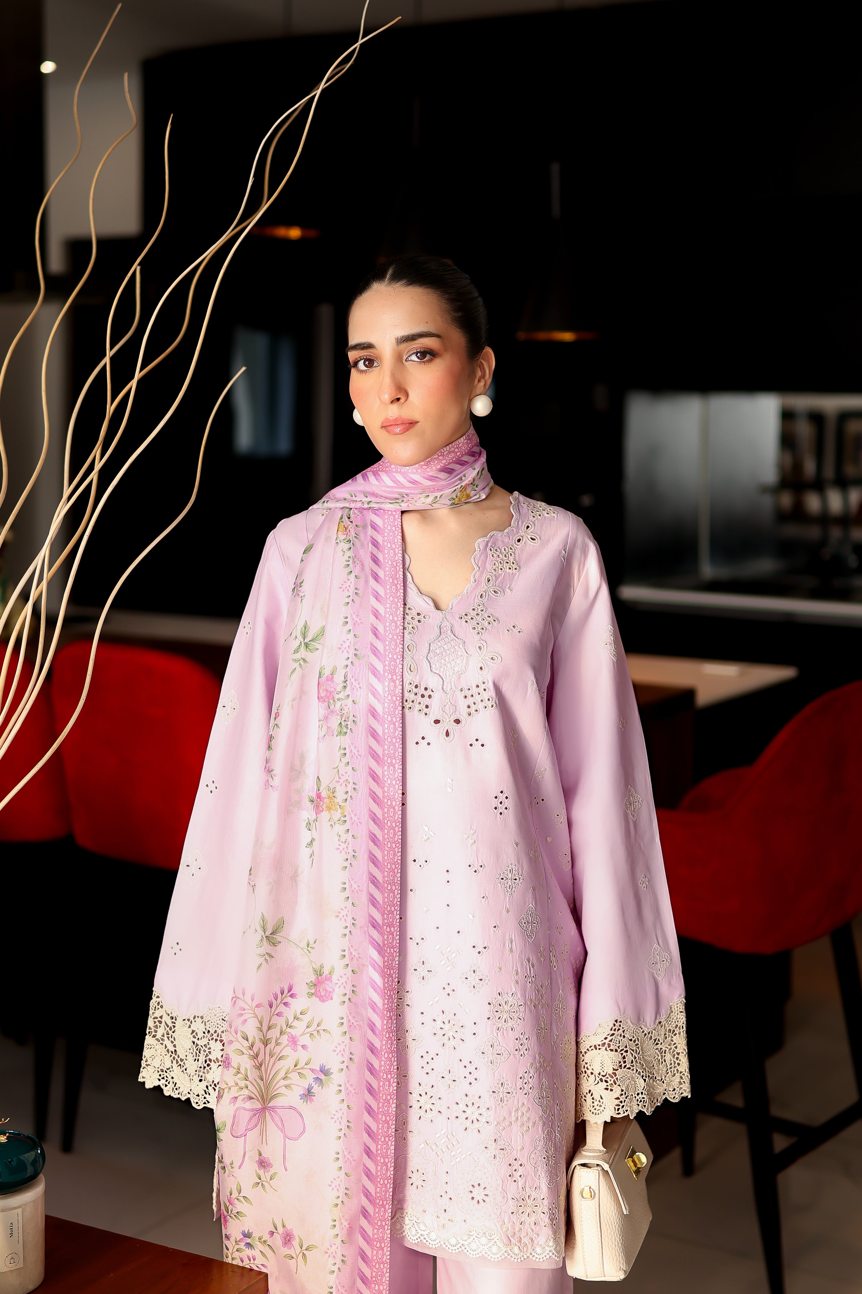 LILAC LUXURY EMBROIDERED 3PCS SET (NPA3-25431)-READY TO WEAR