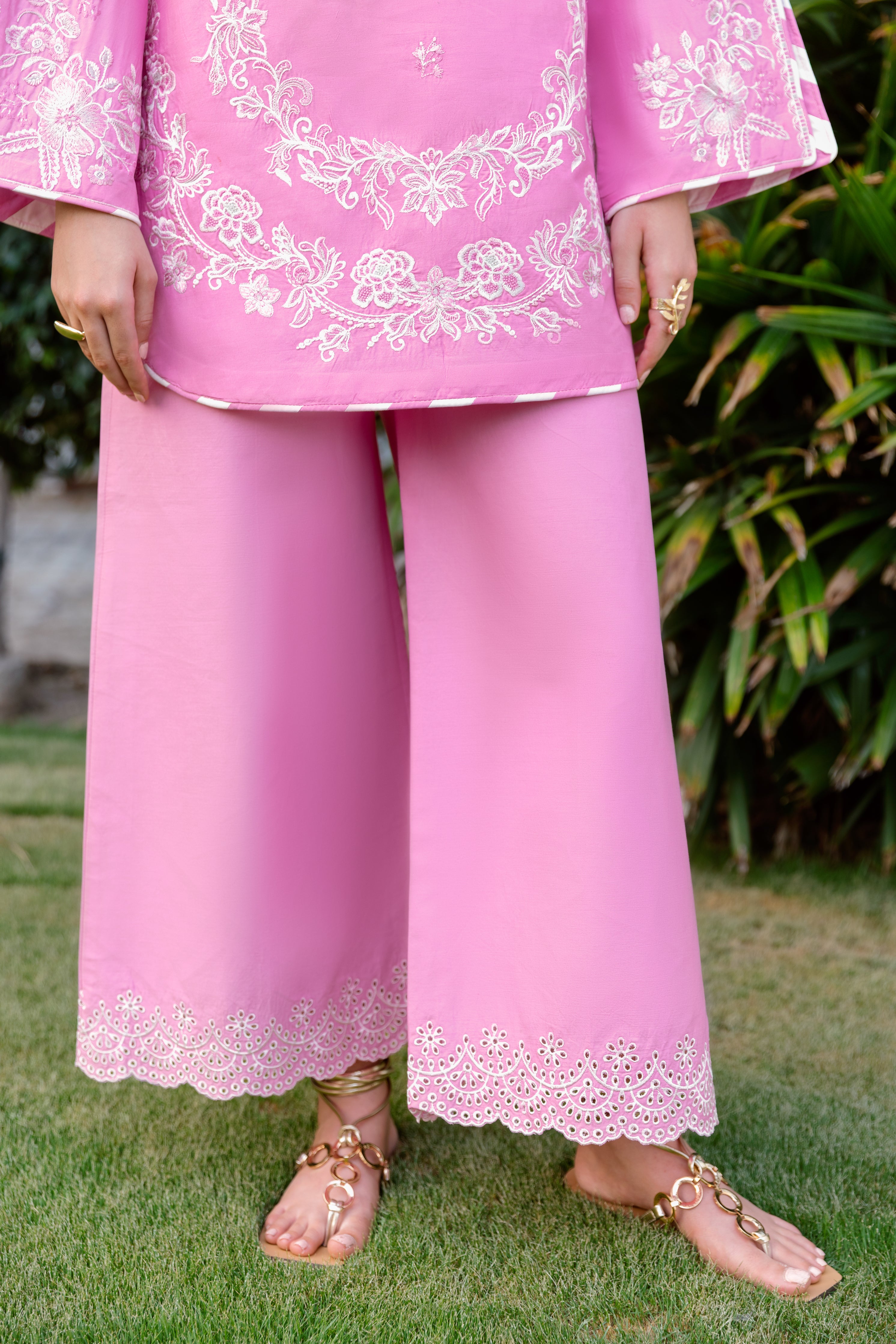 BRIGHT PINK LUXURY EMBROIDERED 2PCS SET (NPA2-25305) - READY TO WEAR