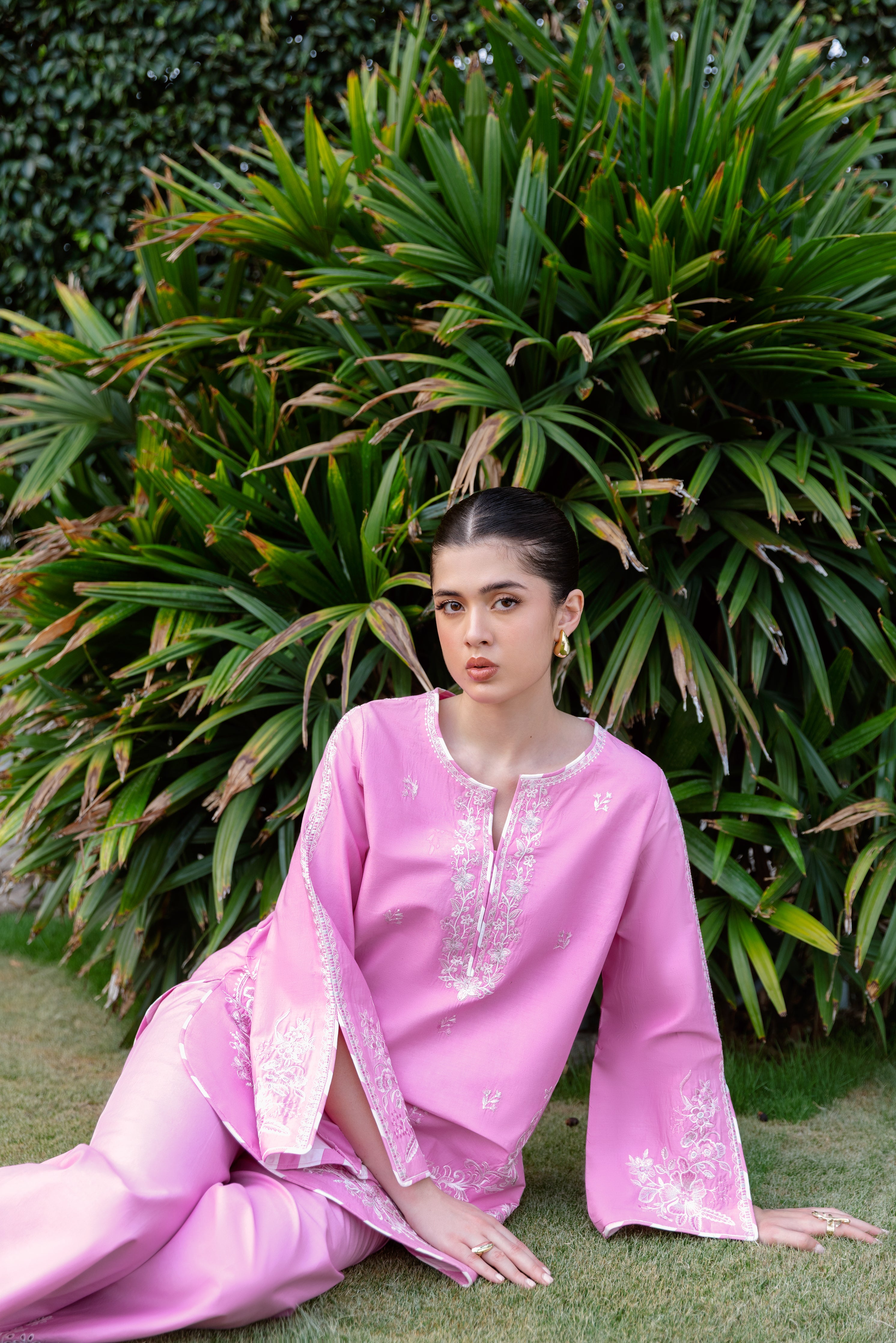 BRIGHT PINK LUXURY EMBROIDERED 2PCS SET (NPA2-25305) - READY TO WEAR