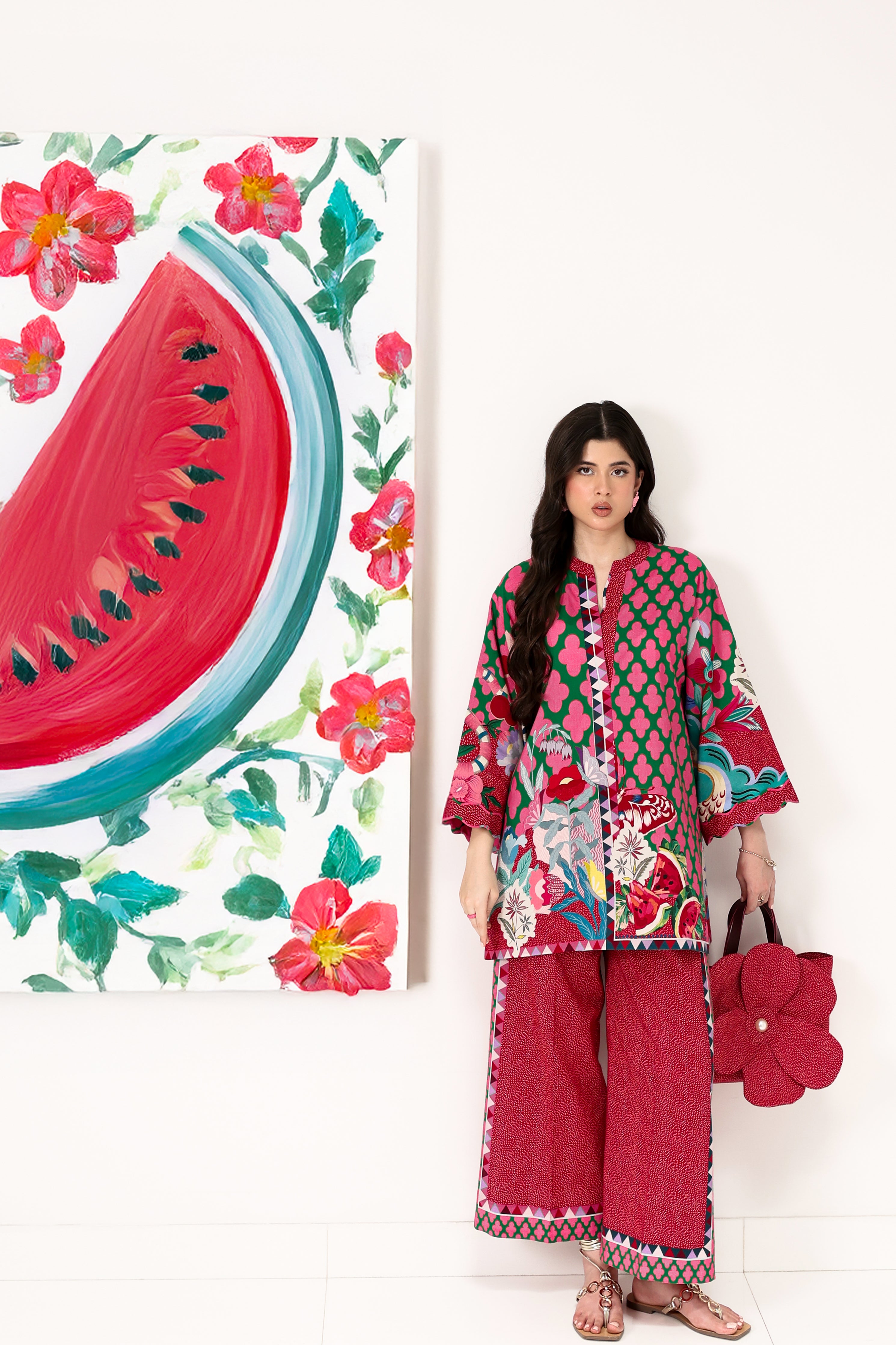 WATERMELON LUXURY PRINTED 2PCS SET (NPA2-25310)-READY TO WEAR