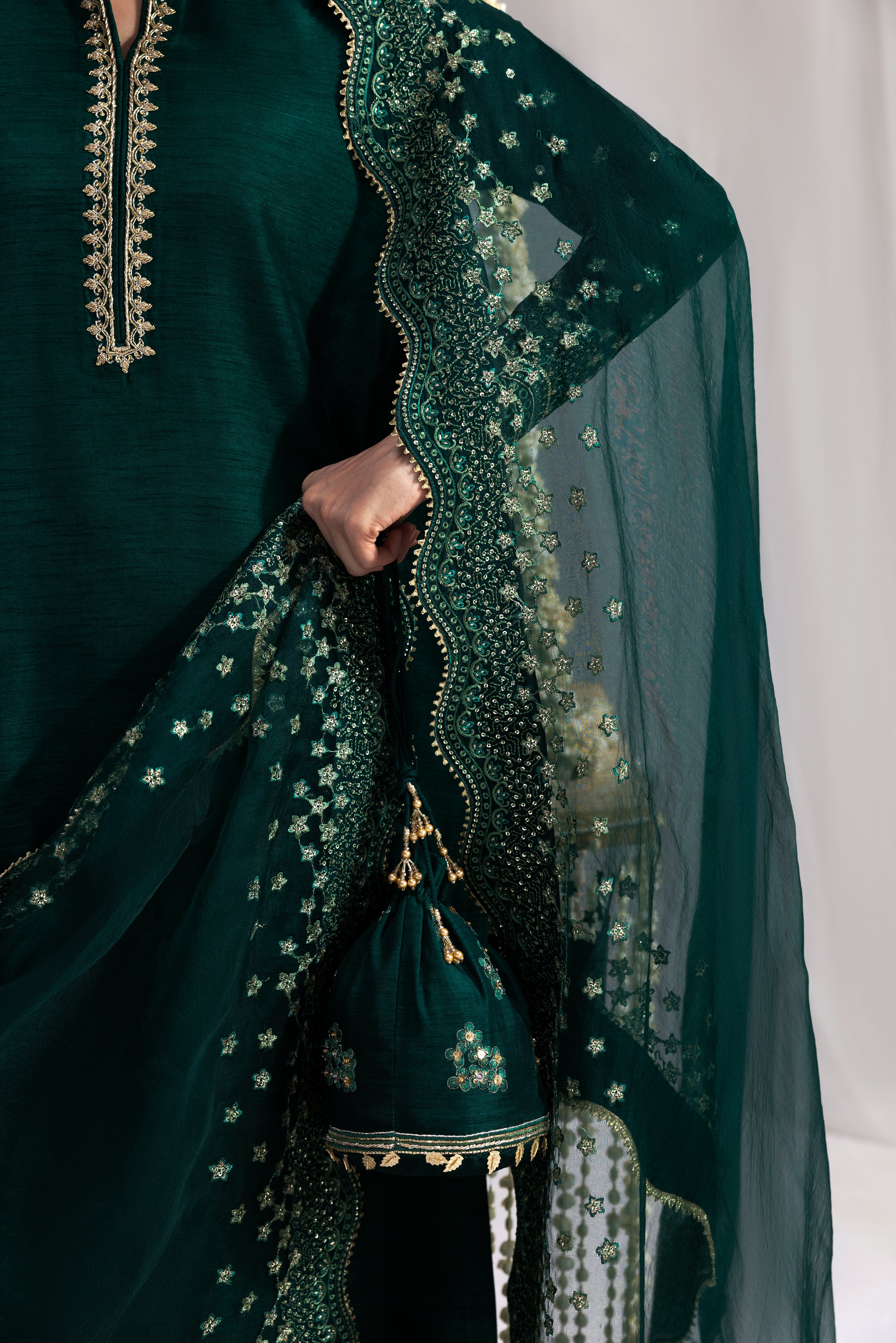 EMERALD GREEN LUXURY WEDDING EDIT 2025 (NPA3-25436) - Booked till Sept Oct taking Orders for Nov