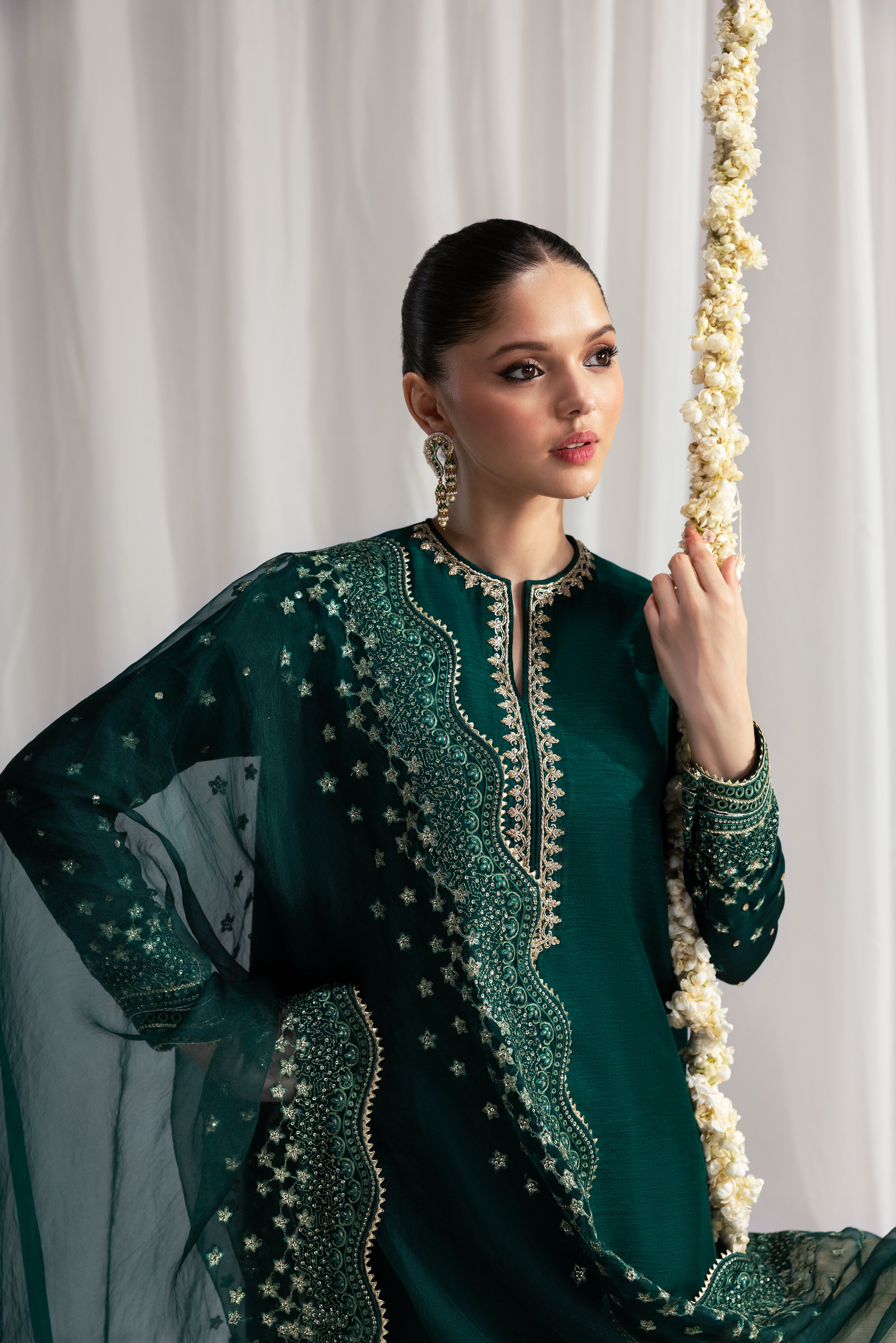 EMERALD GREEN LUXURY WEDDING EDIT 2025 (NPA3-25436) - Booked till Sept Oct taking Orders for Nov