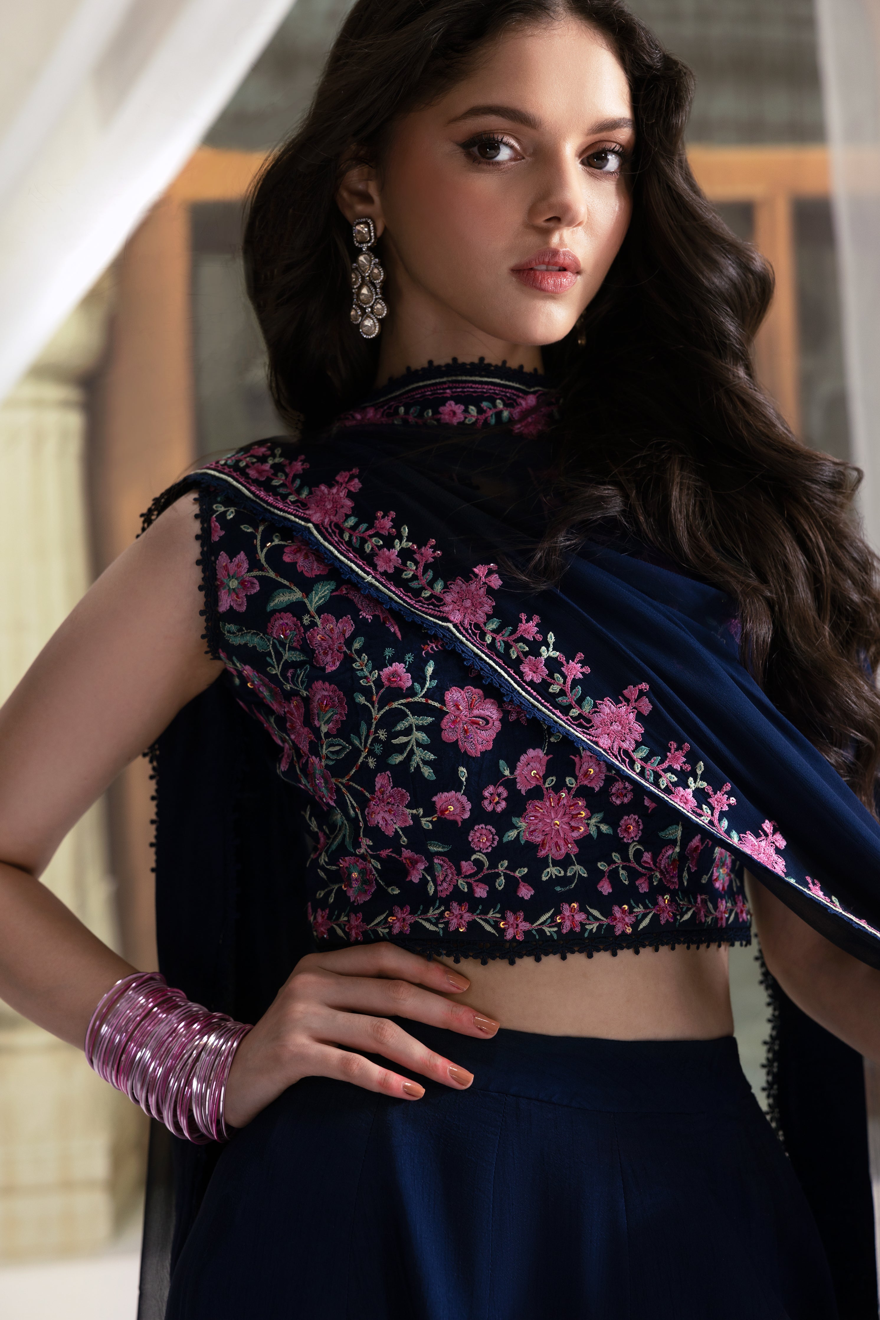 NAVY BLUE LEHENGA CHOLI WEDDING EDIT 2025 (NPA3-25434)