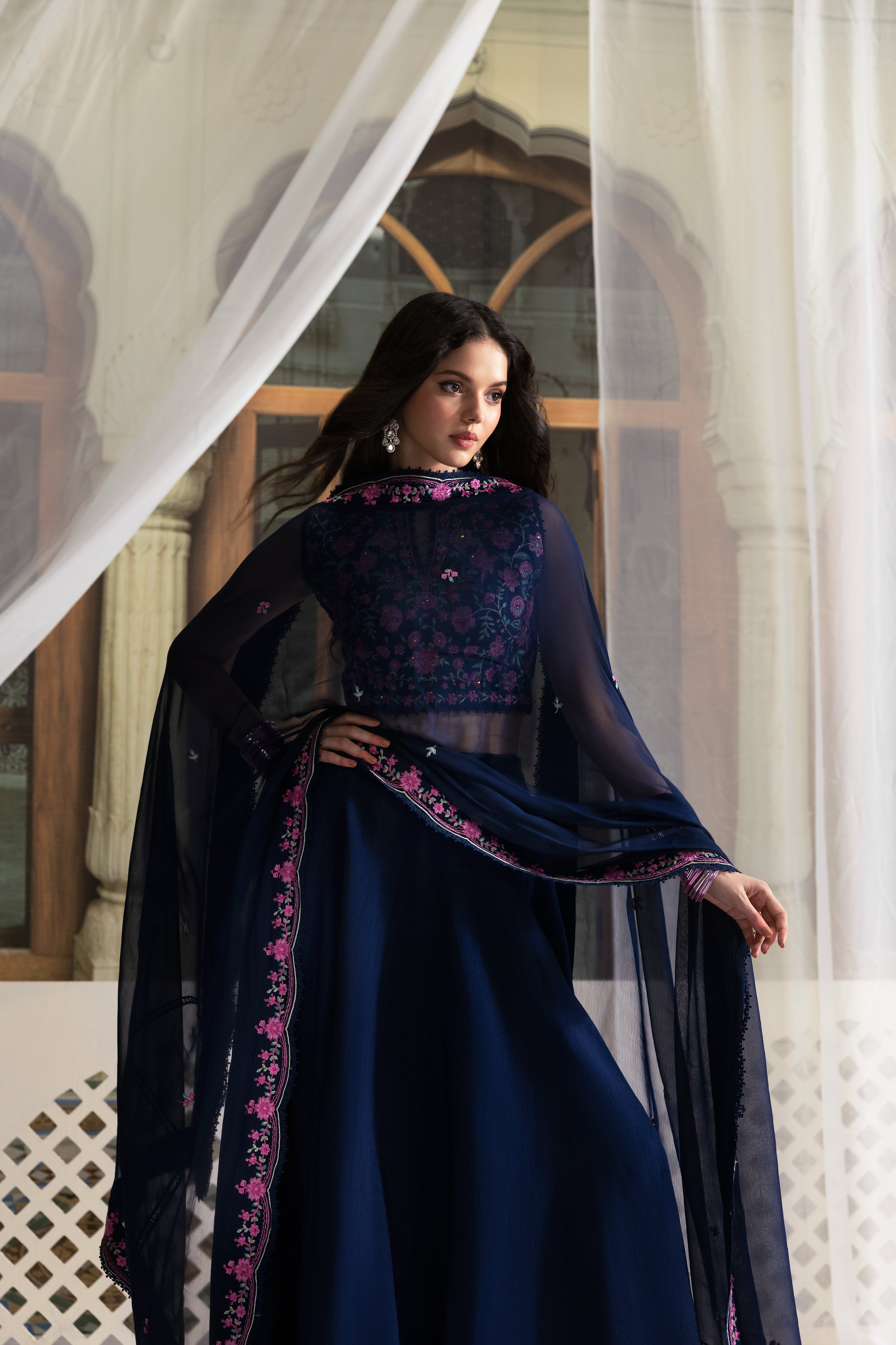 NAVY BLUE LEHENGA CHOLI WEDDING EDIT 2025 (NPA3-25434)