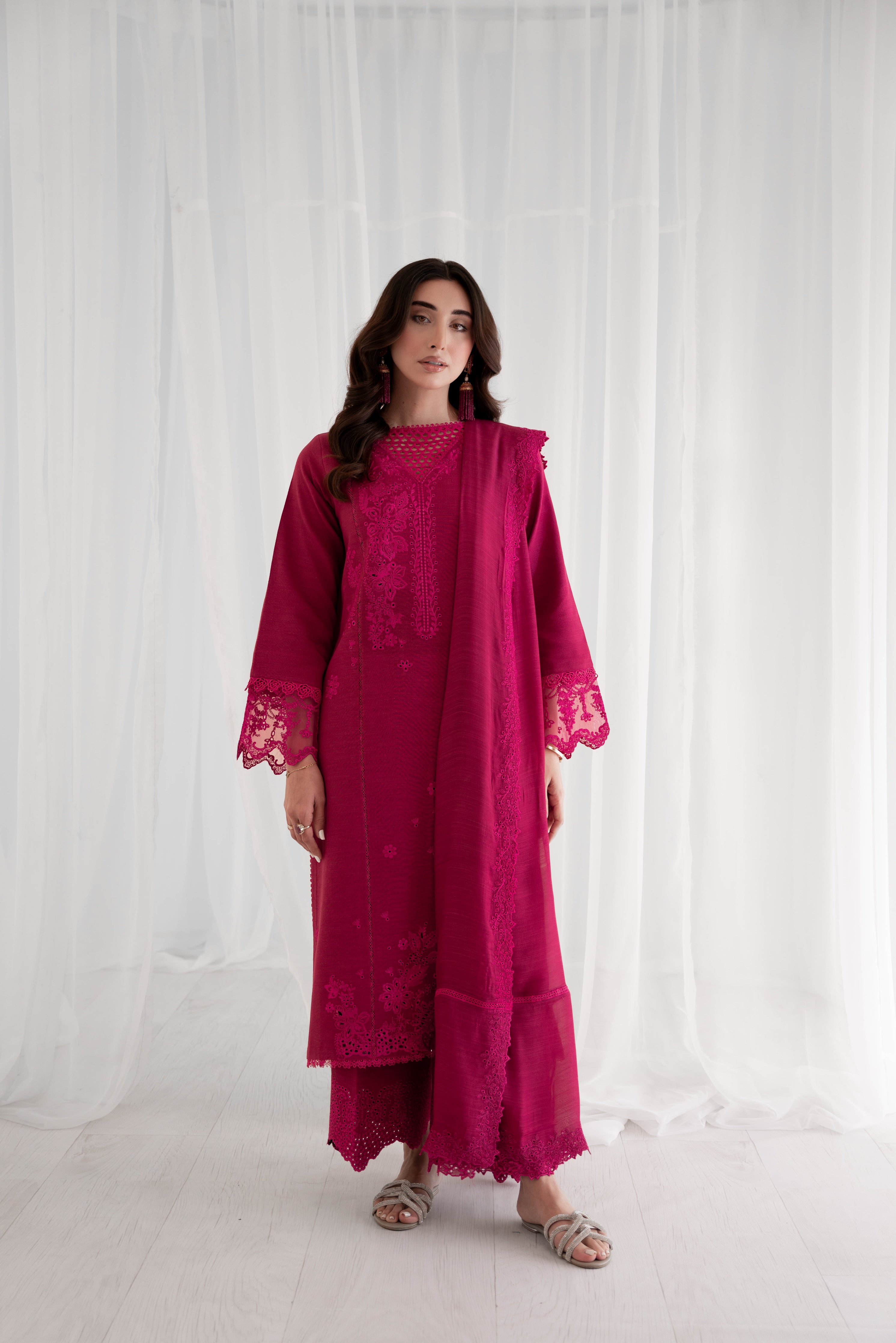 BERRY HOT PINK SET / EID 2024 PRET-NPA3-24416 – ZAIB