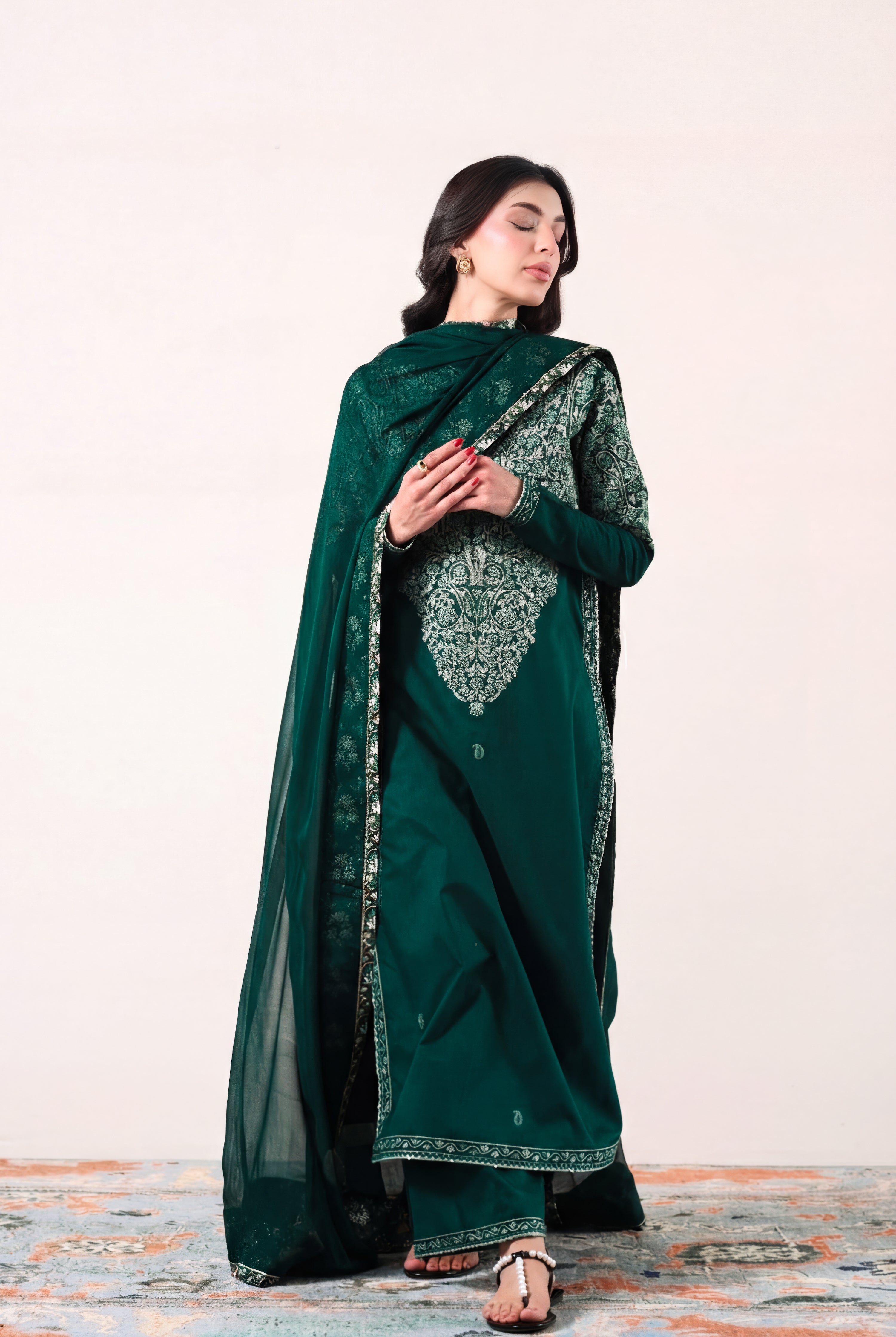 ELANO PEARL ANKLET SANDALS (ZBN-25004)