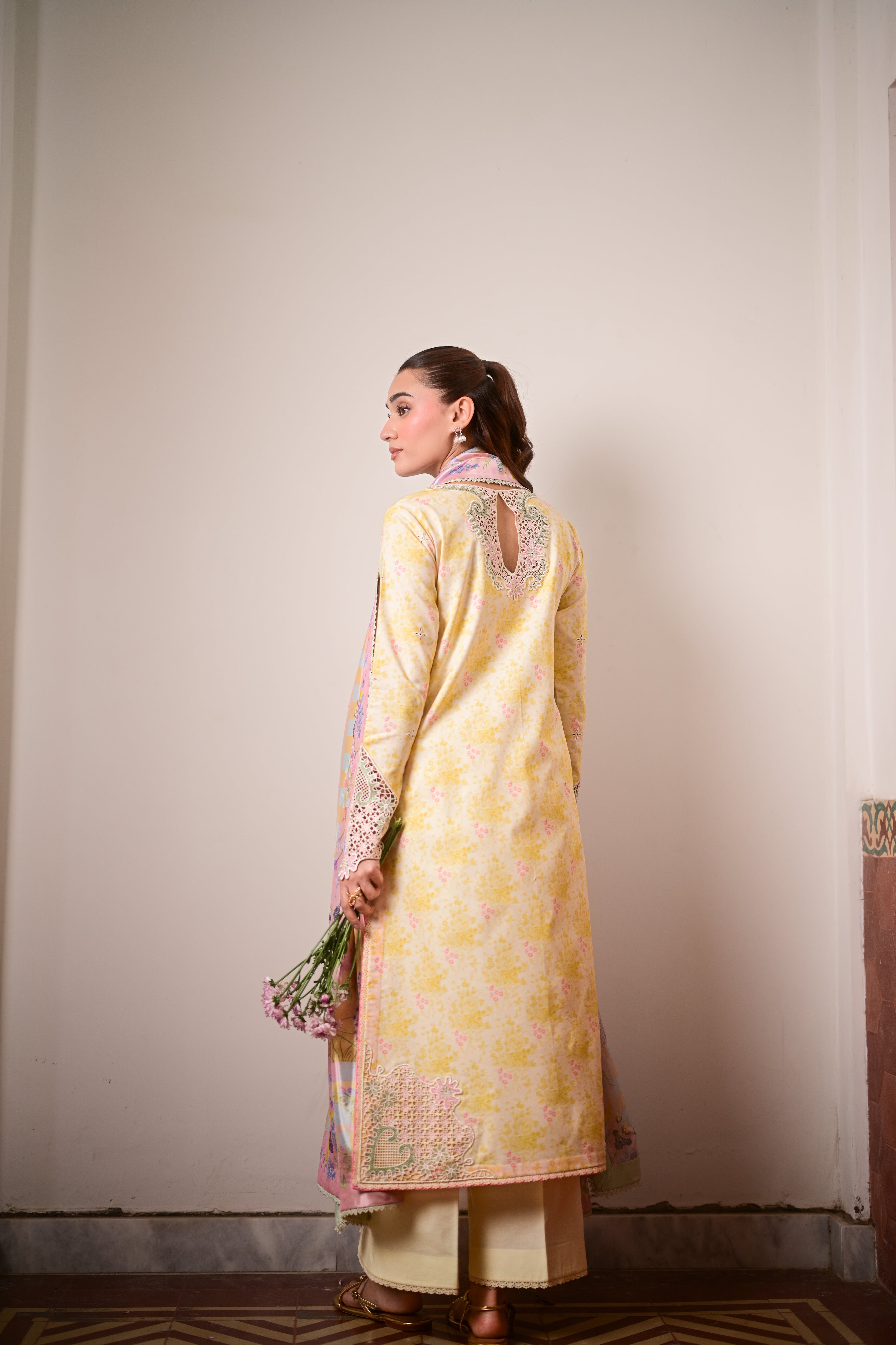 BUTTERCUP GARDEN LUXURY PRINTED EMBROIDERED LAWN SET (NEL-26620) - EID UL ADHA 2026