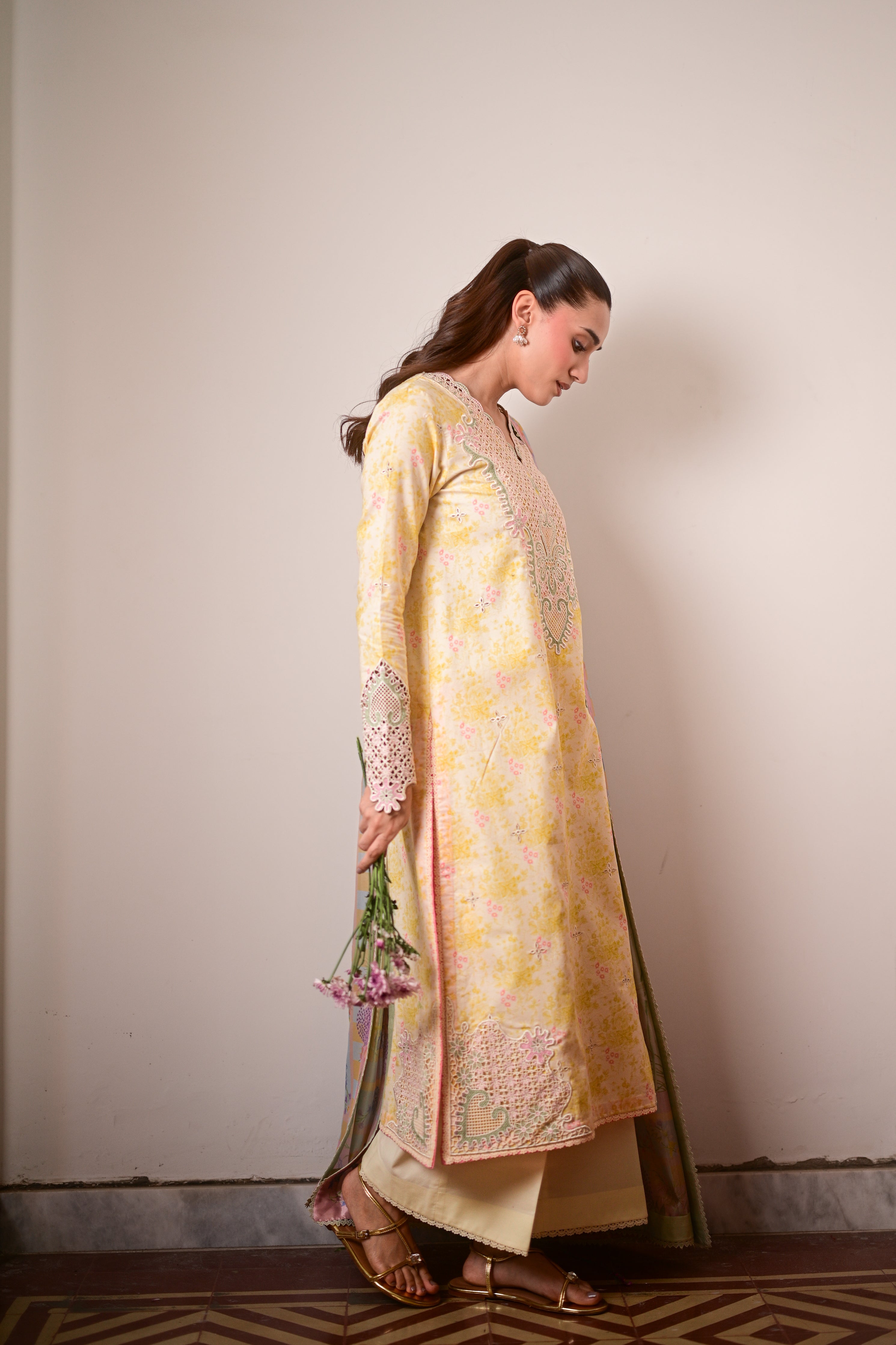 BUTTERCUP GARDEN LUXURY PRINTED EMBROIDERED LAWN SET (NEL-26620) - EID UL ADHA 2026