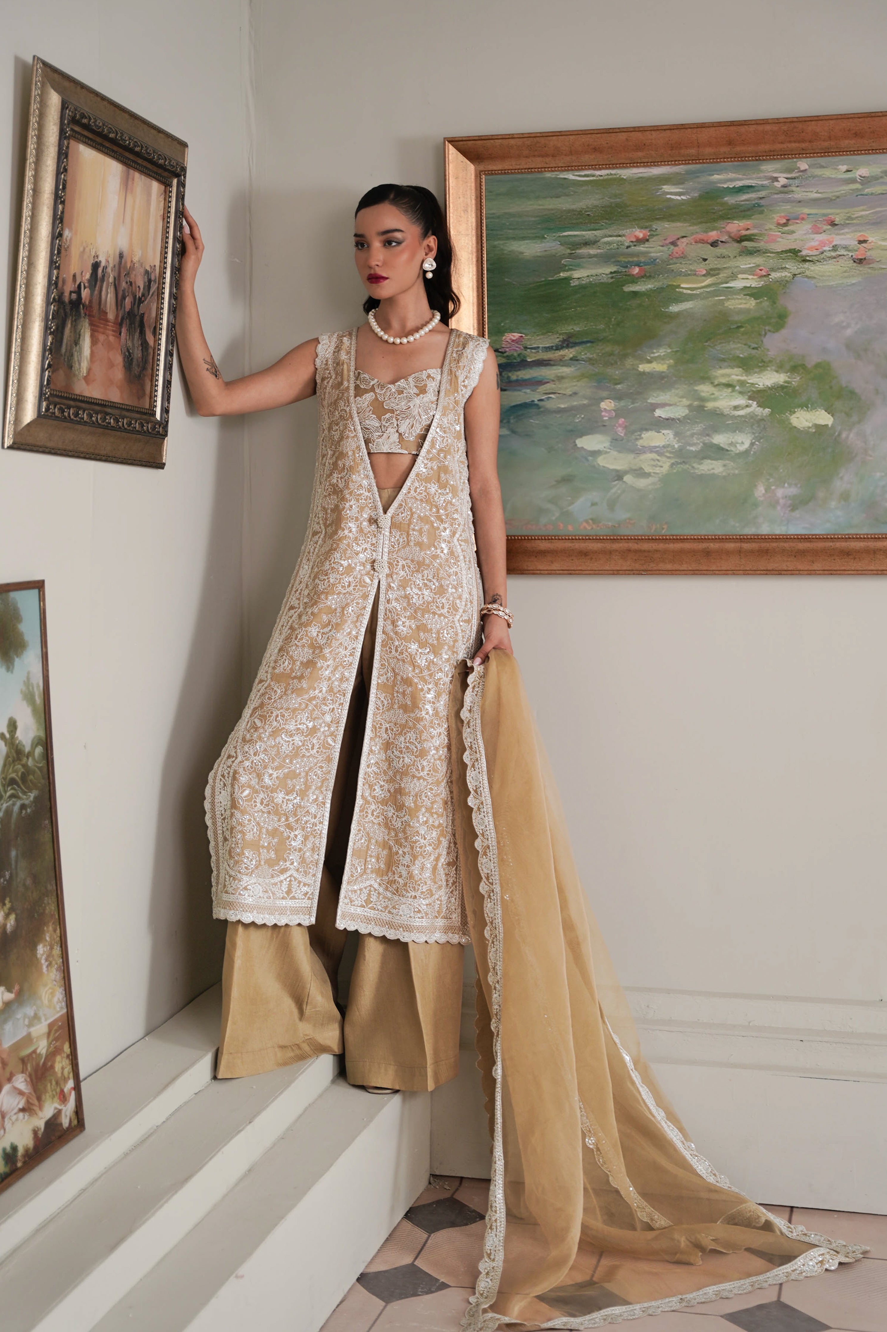 GOLDEN Beige SET WEDDING EDIT 2024/2025 (NPA3-24427)