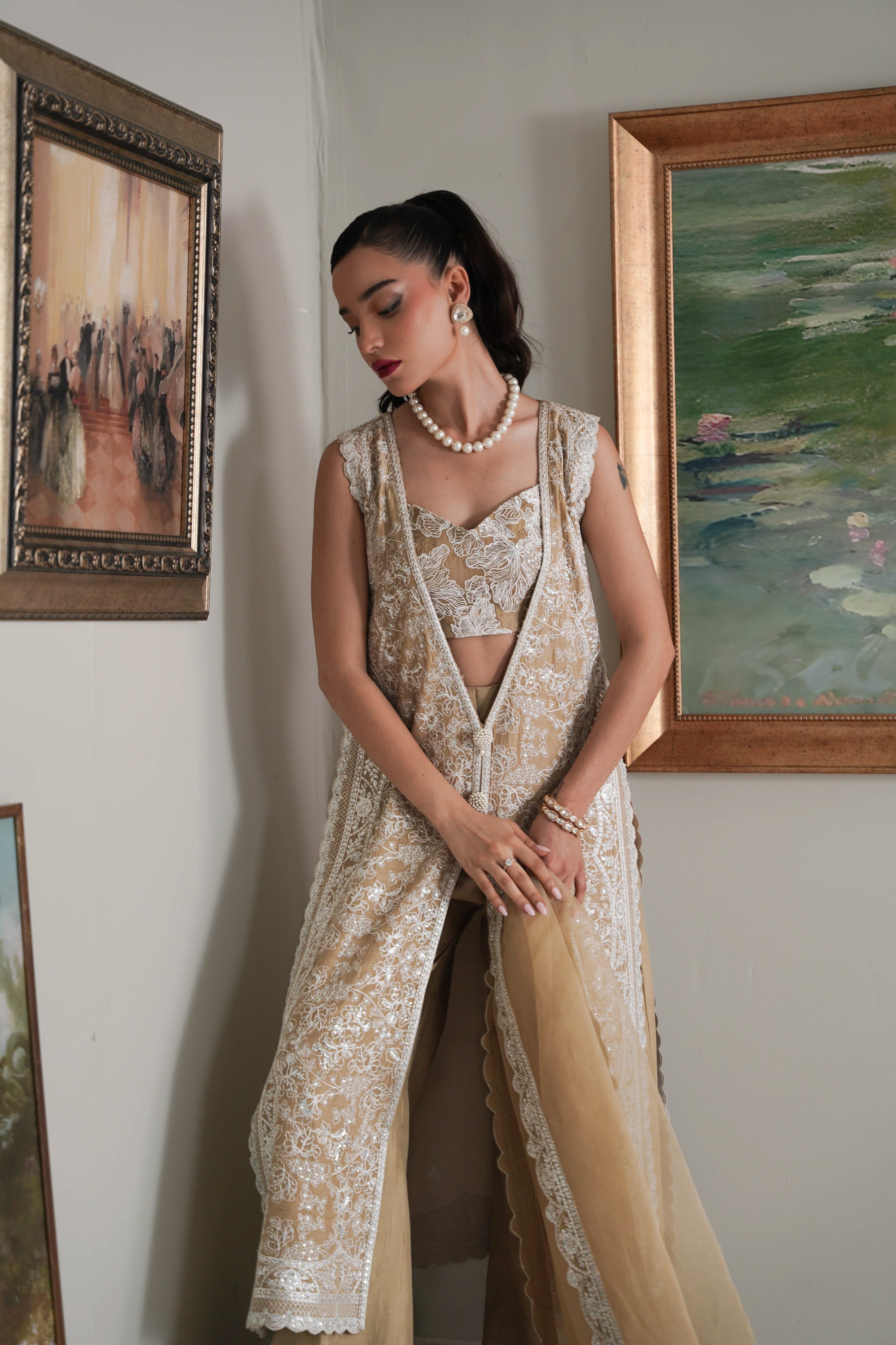 GOLDEN Beige SET WEDDING EDIT 2024/2025 (NPA3-24427)
