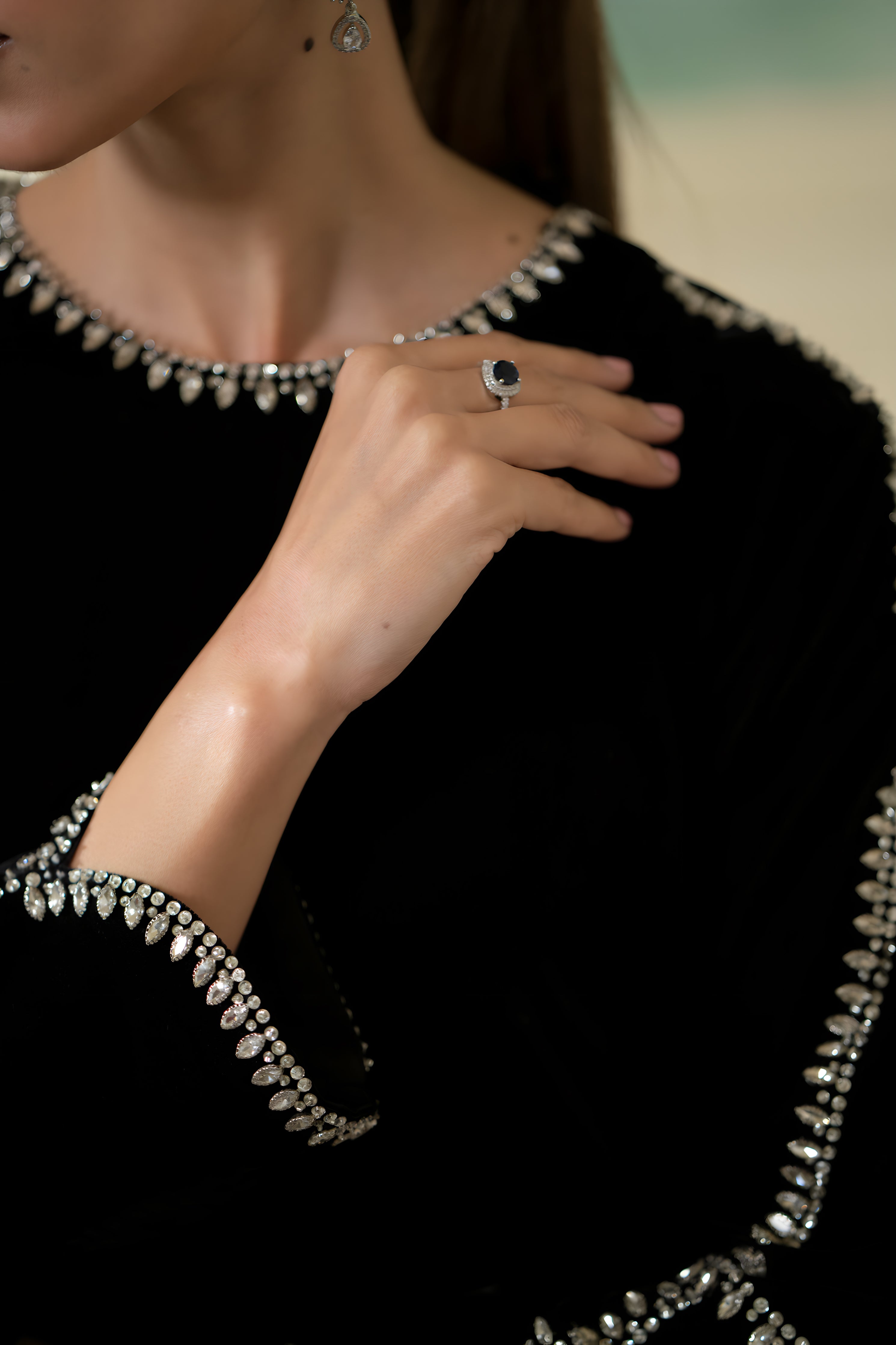 Black Velvet Crystals Set (NPA2-23343)