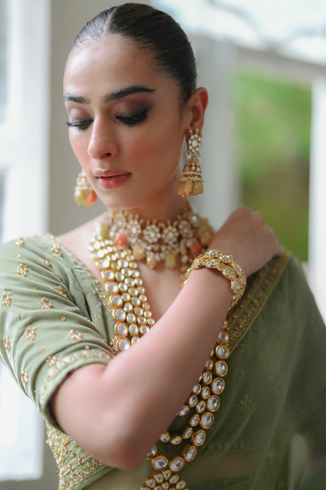Formal Pastel Pistachio Saree (NPA3-23428)