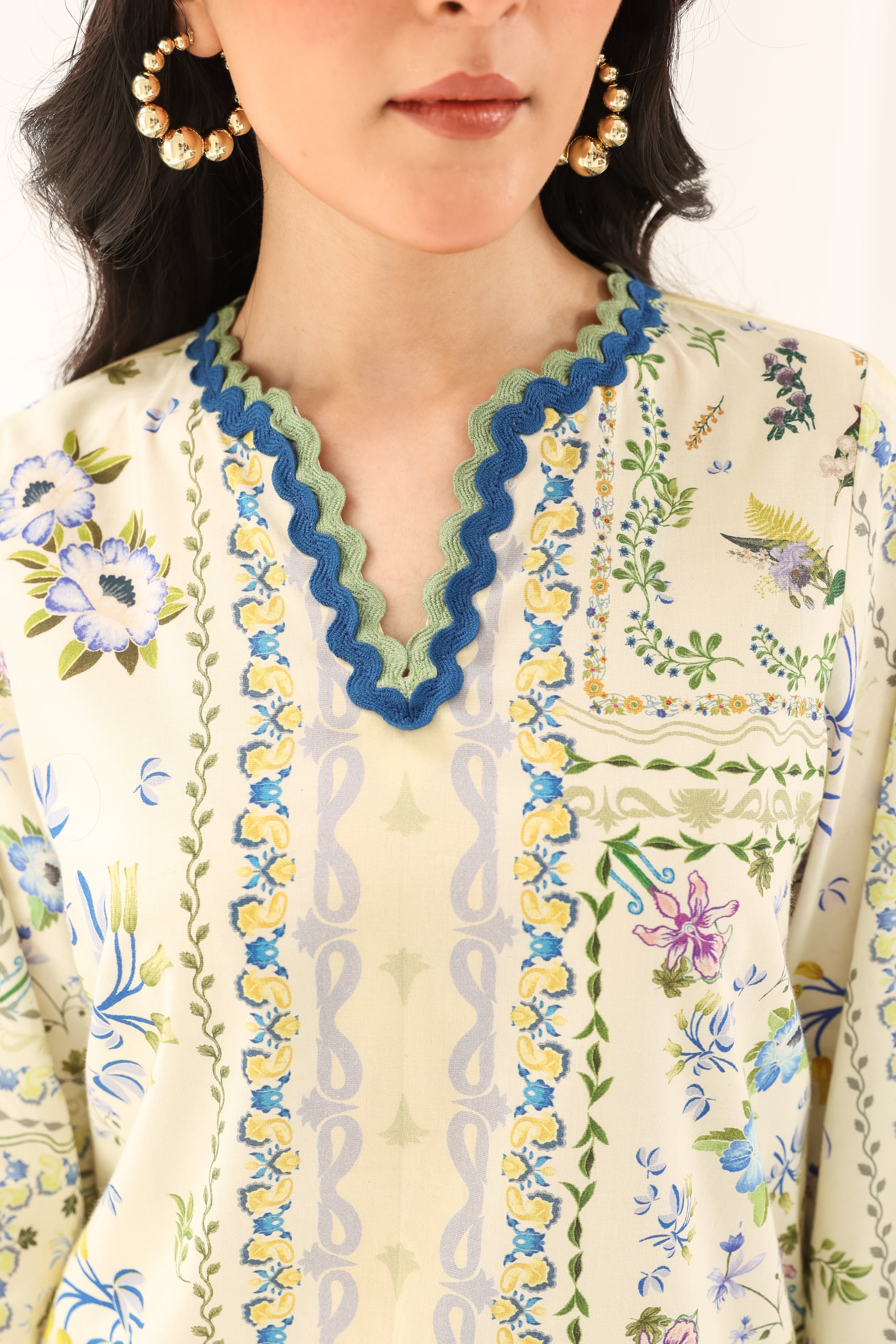BUTTER YELLOW LUXURY PRINTED 2PCS SET (NPA2-25311) READY TO WEAR