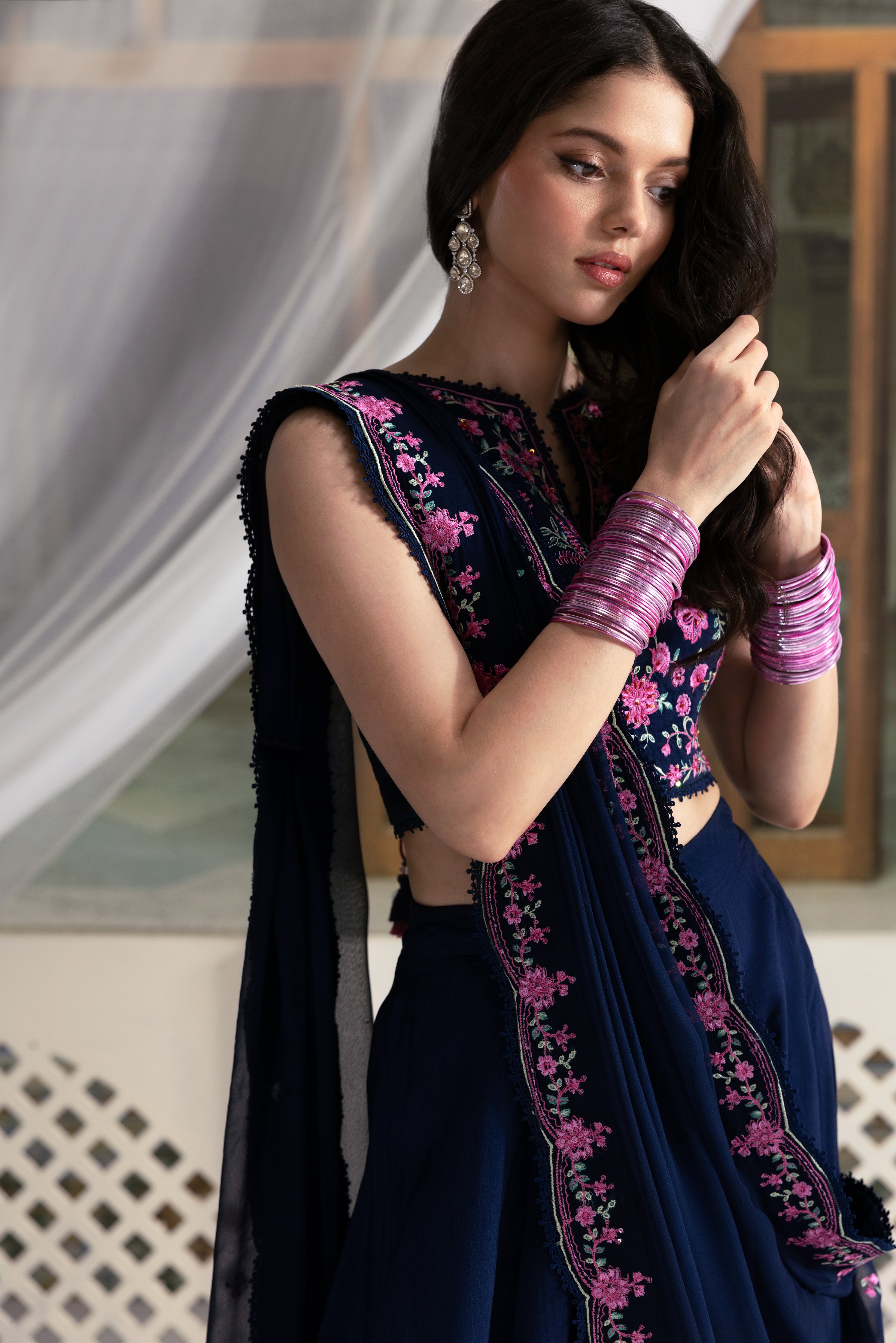 NAVY BLUE LEHENGA CHOLI WEDDING EDIT 2025 (NPA3-25434)