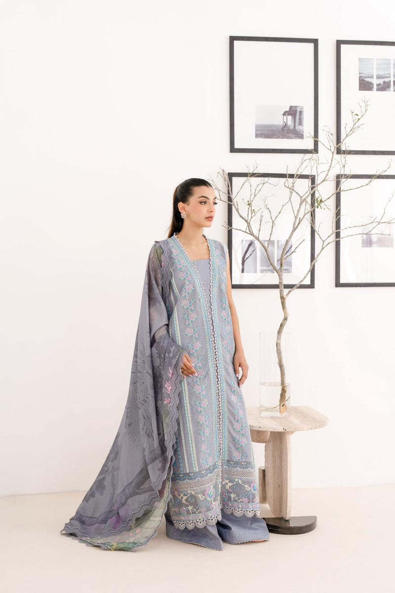 Muted Violet Embroidered Lawn Set EID UL AZHA ‘24 NEL-24615