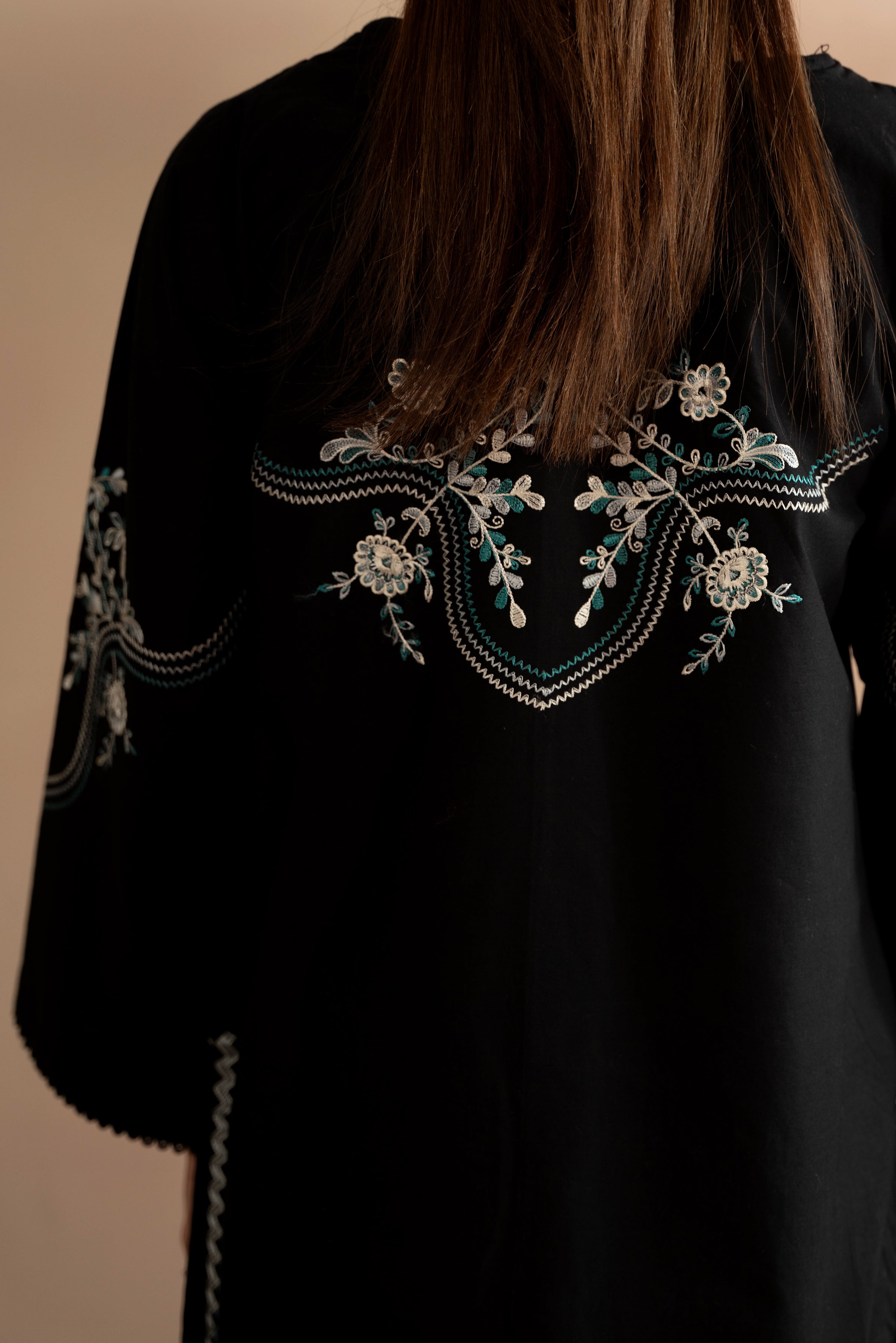 BLACK EMBROIDERED 2PCS (NPA2-24303)