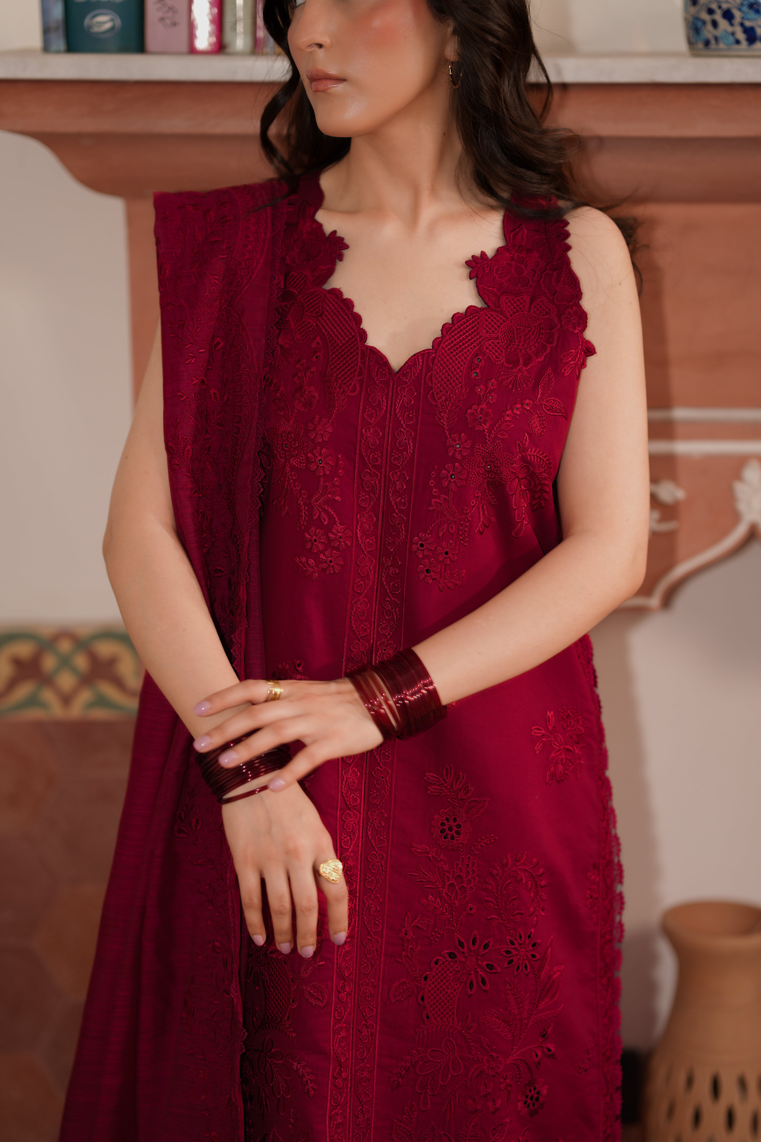 SCARLET LUXURY EMBROIDERED LAWN SET (NEL-26616) EID UL ADHA 2026