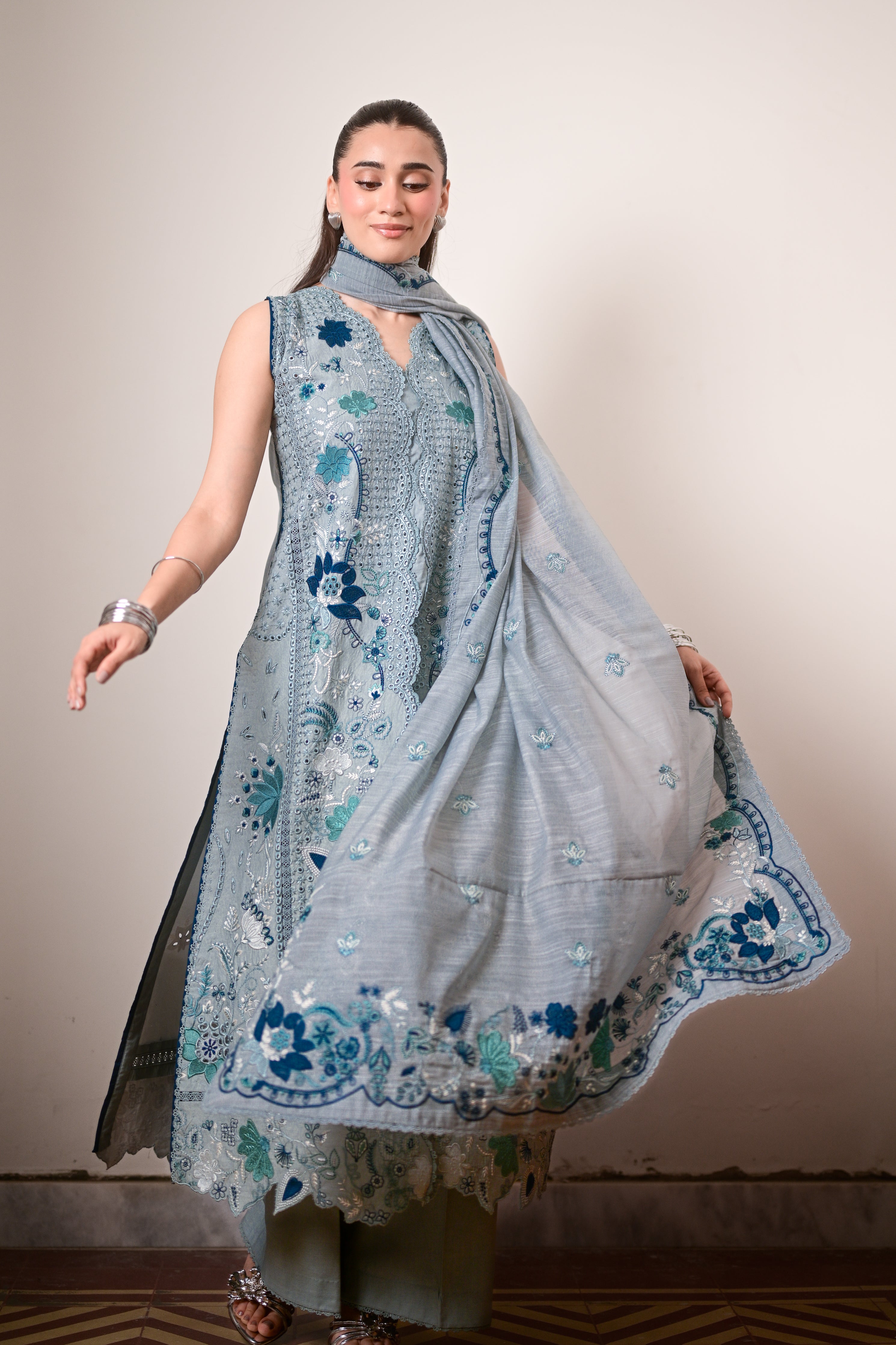 REEM LUXURY EMBROIDERED LAWN SET (NEL-26615) EID UL ADHA 2026