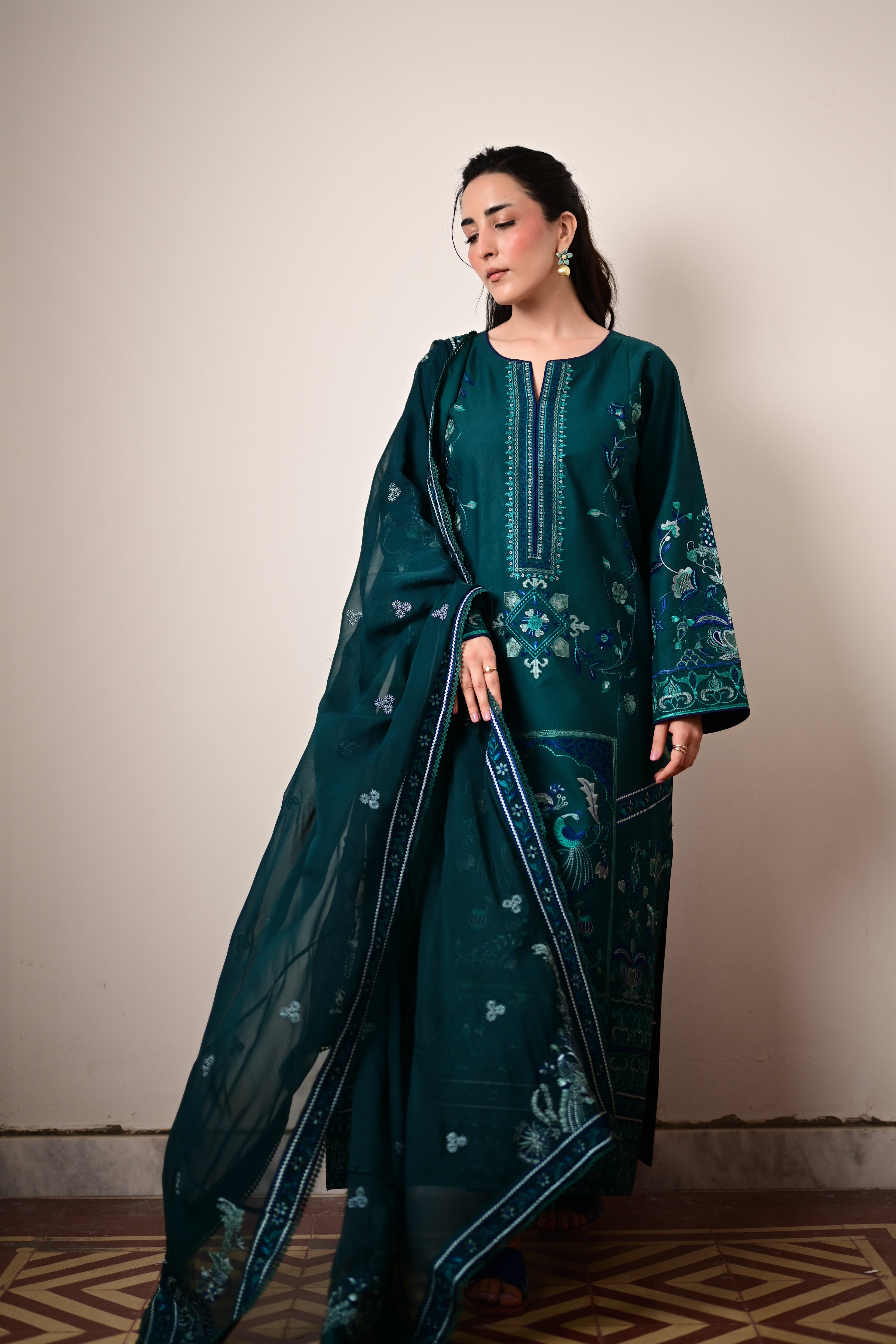 RINA LUXURY EMBROIDERED LAWN SET (NEL-26624) EID UL ADHA 2026