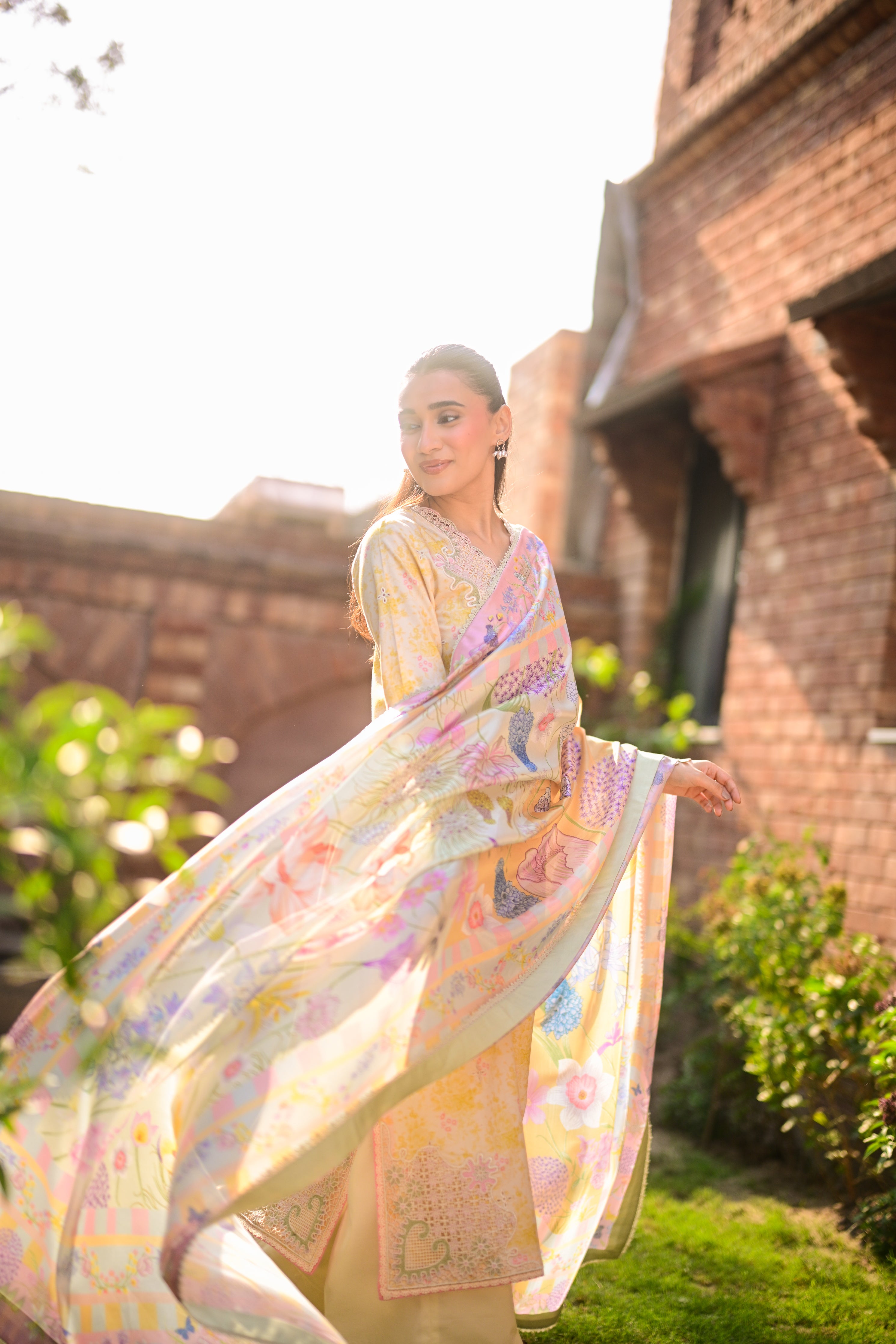 BUTTERCUP GARDEN LUXURY PRINTED EMBROIDERED LAWN SET (NEL-26620) - EID UL ADHA 2026