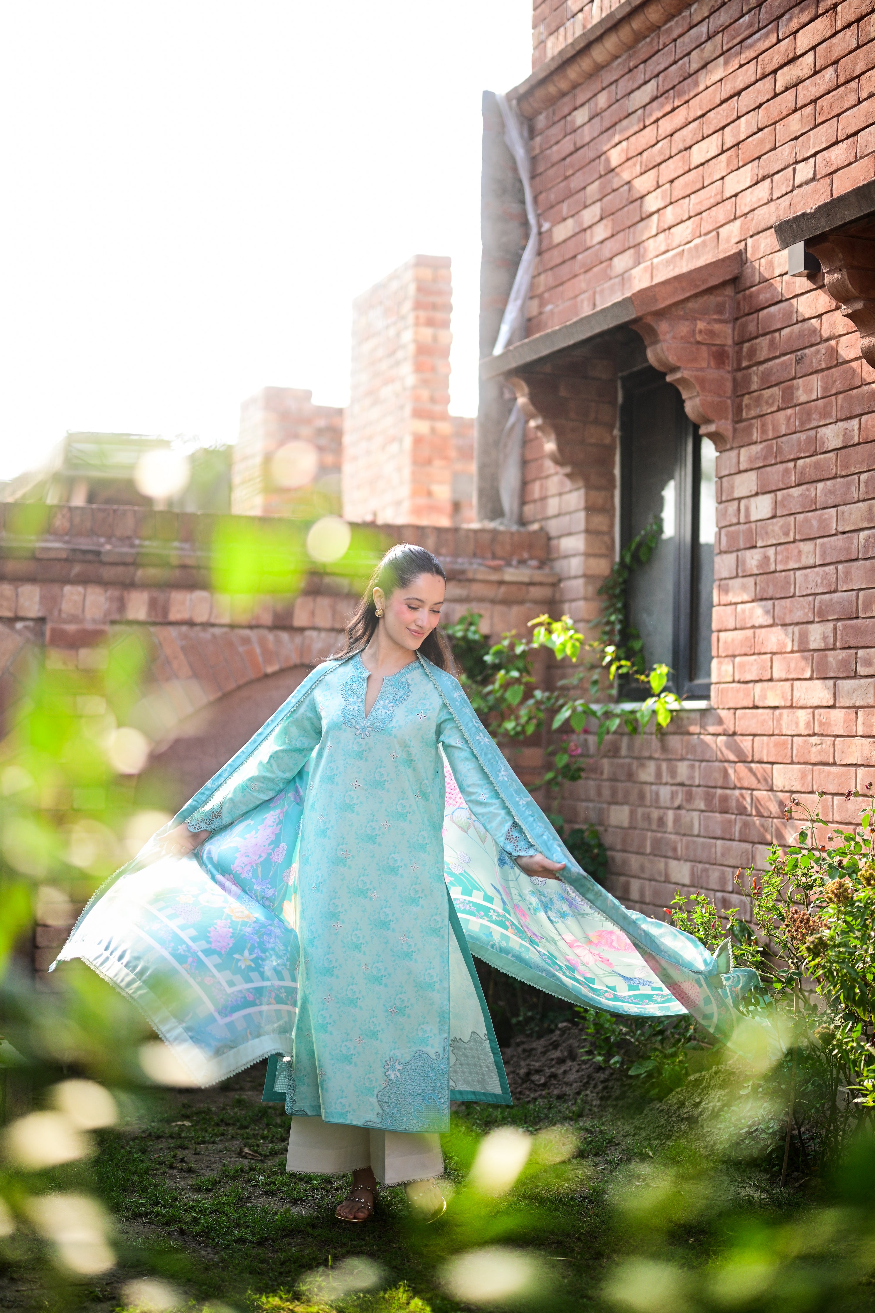 AQUA GARDEN LUXURY PRINTED EMBROIDERED LAWN SET (NEL-26621) EID UL ADHA 2026