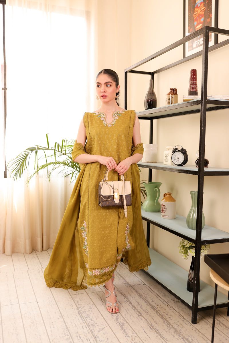 20% OFF OLIVE GREEN LUXURY LAWN NEL-23621
