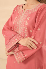 20% OFF PESCA PINK EMBROIDERED TWO PIECE SET (NPA2-23309)