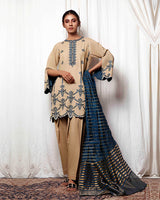 Embroidered Khaddar Suit Unstitched 3 Pcs (NEL-20641)