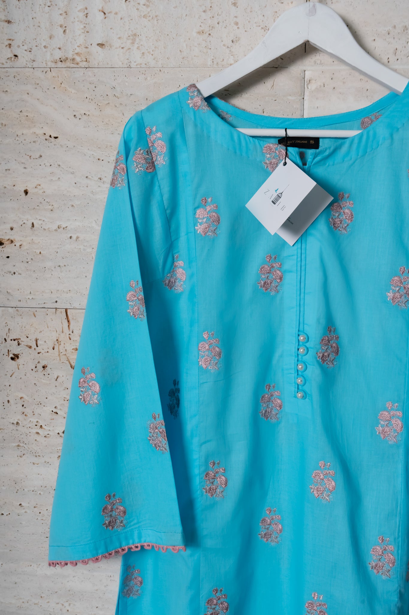 OCEAN BLUE KURTA (NPA1-21336)