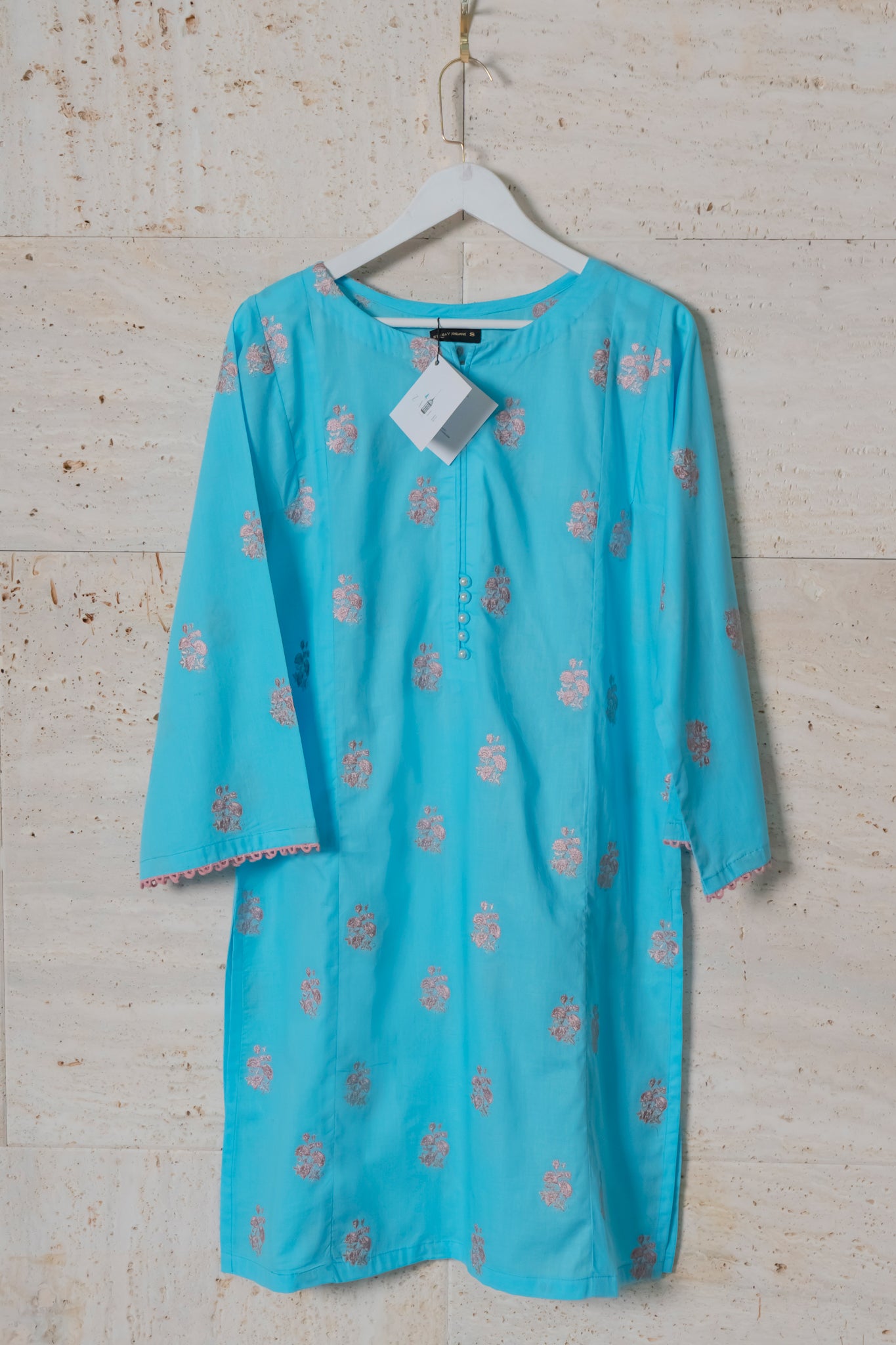 OCEAN BLUE KURTA (NPA1-21336)